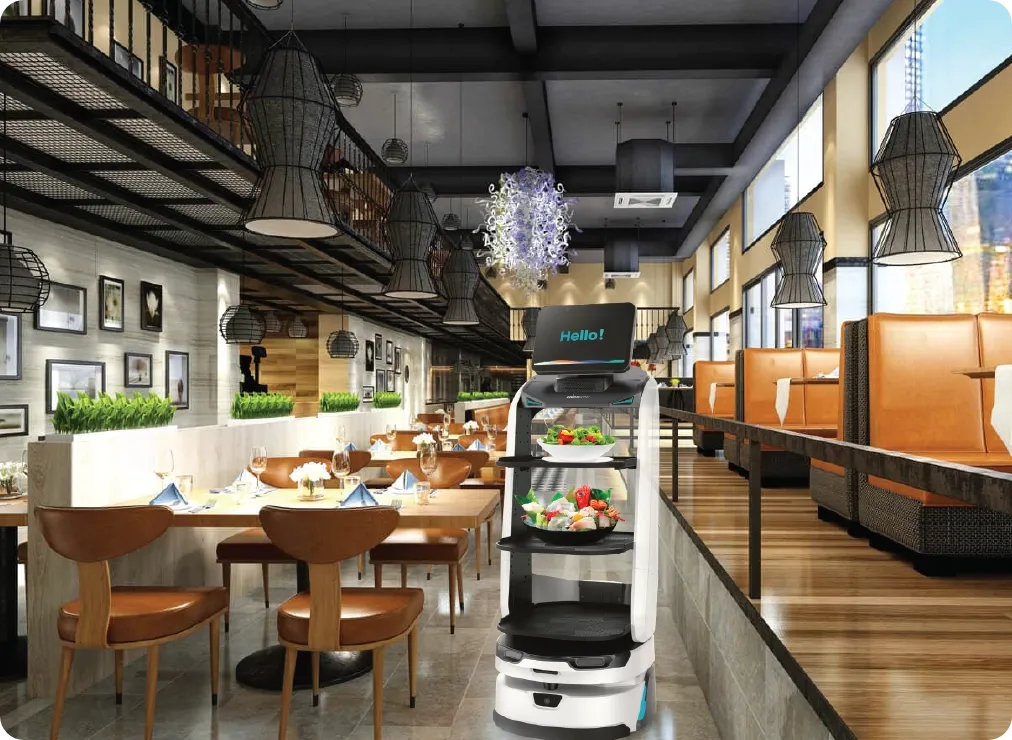 Cafe environment served by Syria Robots